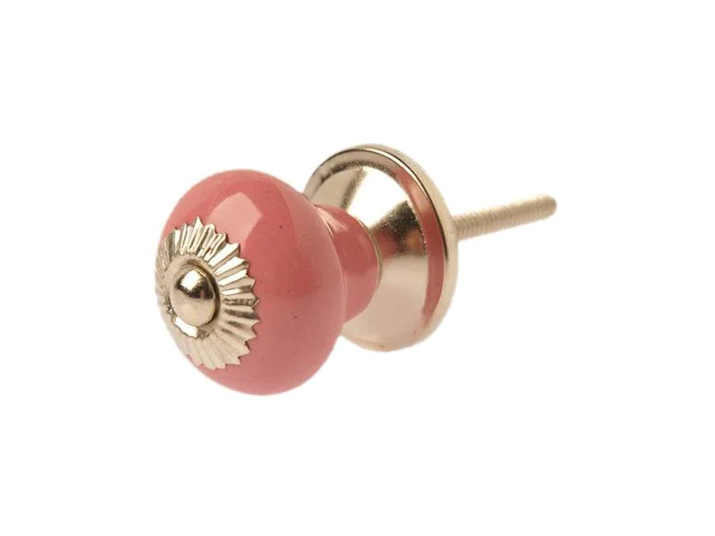 Tranquillo Möbelgriff handgemacht, Ø 2.7 cm, Rosa/Silber