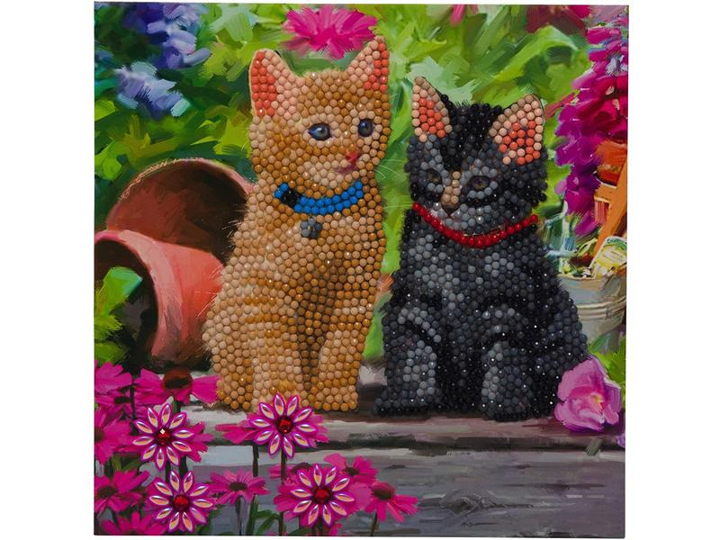 CRAFT Buddy Bastelset Crystal Art Card Cat Friends