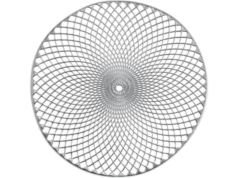Zeller Present Tischset Mandala Rund, 38 cm, Silber