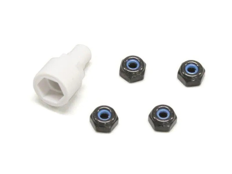 Kyosho Radmutter Color Nylon Nut Black Mini-Z MZW13BK