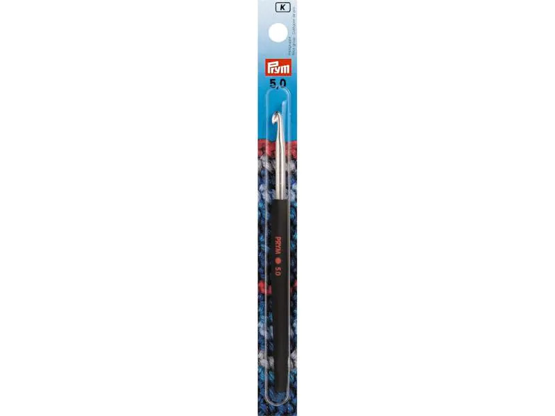 Prym Häkelnadel Ø 5 mm, Wolle, Soft-Griff