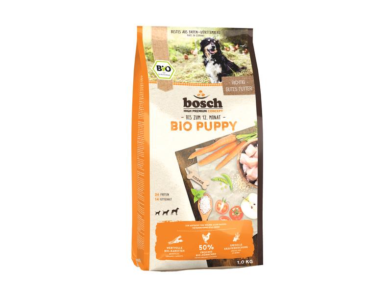 Bosch Tiernahrung Trockenfutter Bio Puppy Huhn &amp; Karotte, 1 kg