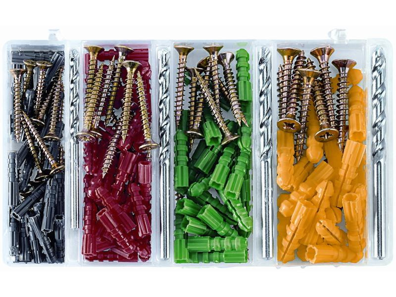 ferronorm Dübel Set mit Schrauben + Steinbohrer