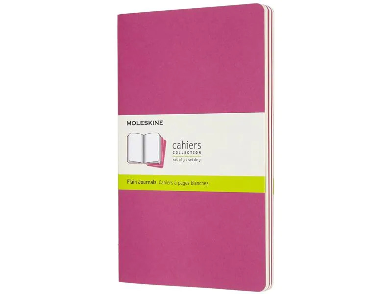 Moleskine Notizbuch A5 Blanko, Pink, 3-teilig