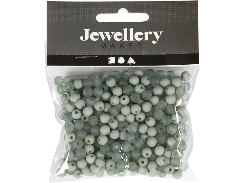 Creativ Company Kunststoffperlen 6 mm, Mint, 150 Stk.