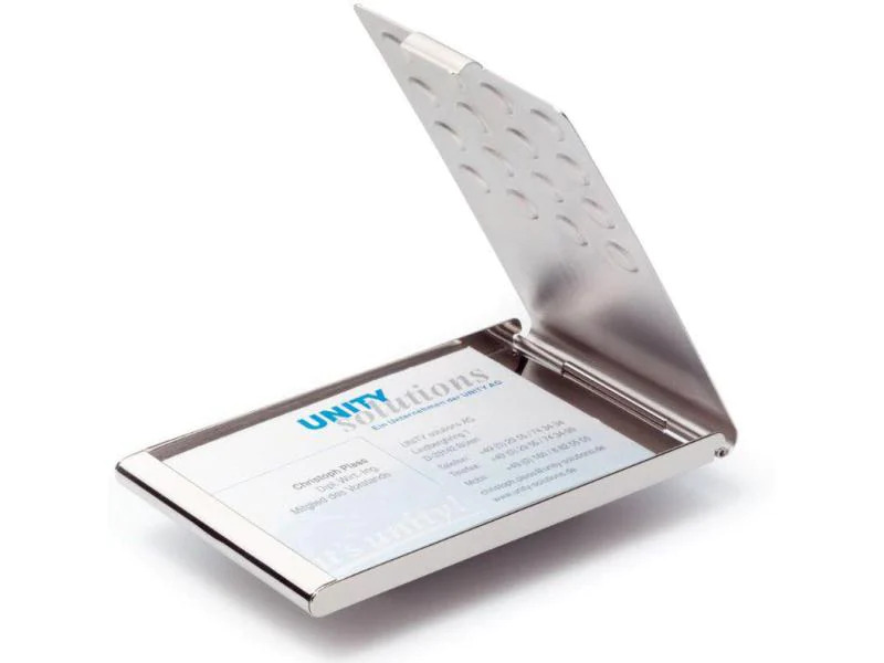 DURABLE Visitenkartenetui  Business Card Box Chrome