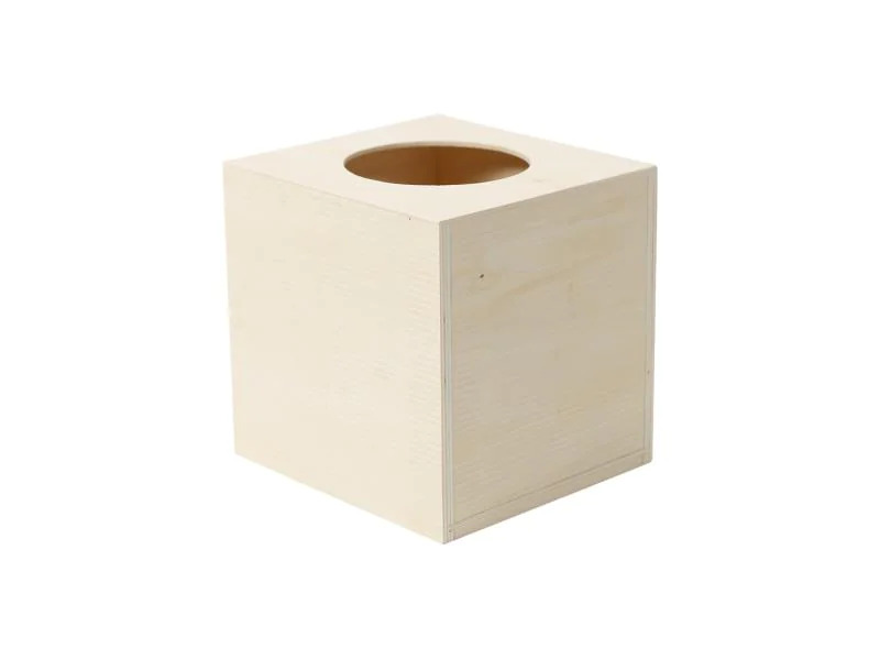 I AM CREATIVE Holzartikel Kosmetikbox quadratisch, 14 x 13 x 13.5 cm