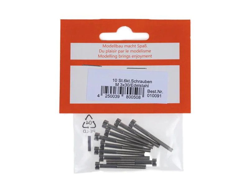 OEM Zylinderkopfschrauben M3x30 mm Edelstahl
