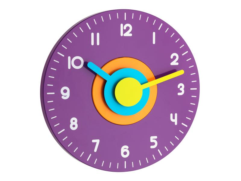 TFA Dostmann Wanduhr Ø 23 cm, Violett