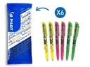 Pilot Textmarker FlowPack FriXion Light 6 Stück, Gelb/Grün/Pink