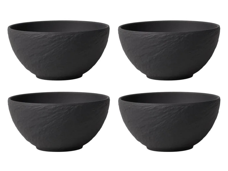 Villeroy &amp; Boch Snackschale Manufacture Rock 14 cm, 4 Stück, Schwarz