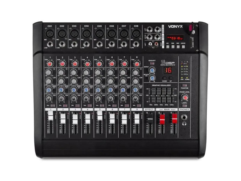 Vonyx Mischpult AM8A Powermixer