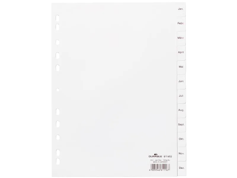 DURABLE Register A4, Jan-Dez