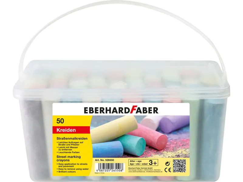 Eberhard Faber Strassenmalkreide im Eimer, 50 Stück