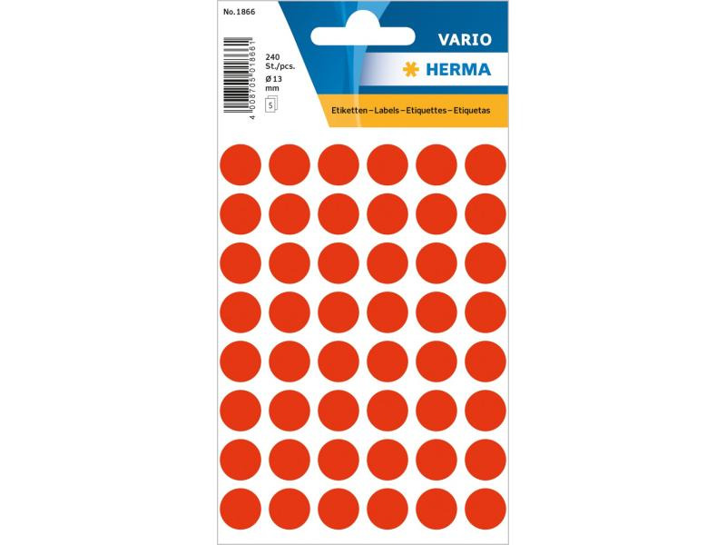 Herma Stickers Klebepunkte Vario Ø 13 mm, Neonrot