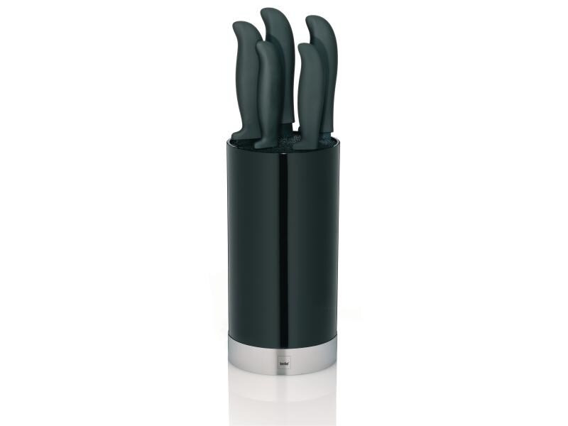 Kela Messerblock-Set mit Messer Acida Schwarz