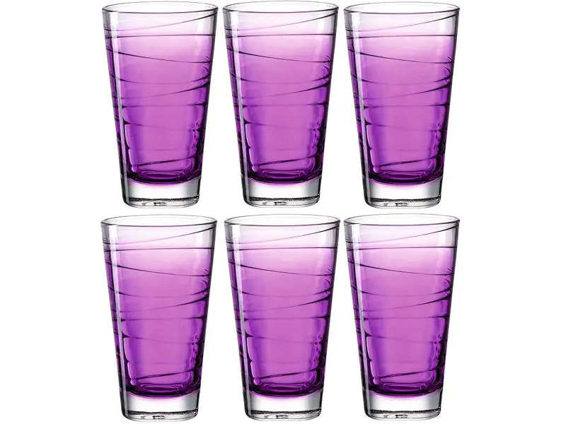Leonardo Trinkglas Vario Struttura 280 ml, 6 Stück, Violett