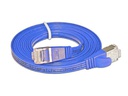 SLIM Slimpatchkabel RJ-45 - RJ-45, Cat 6, STP, 0.1 m, Blau