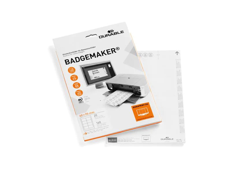 DURABLE Namensetiketten 60 x 90 mm, 20 Blatt