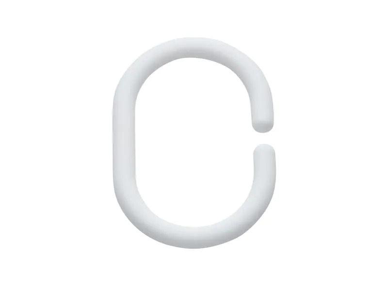 diaqua® Duschvorhanghaken Basic 12 Stück, Weiss