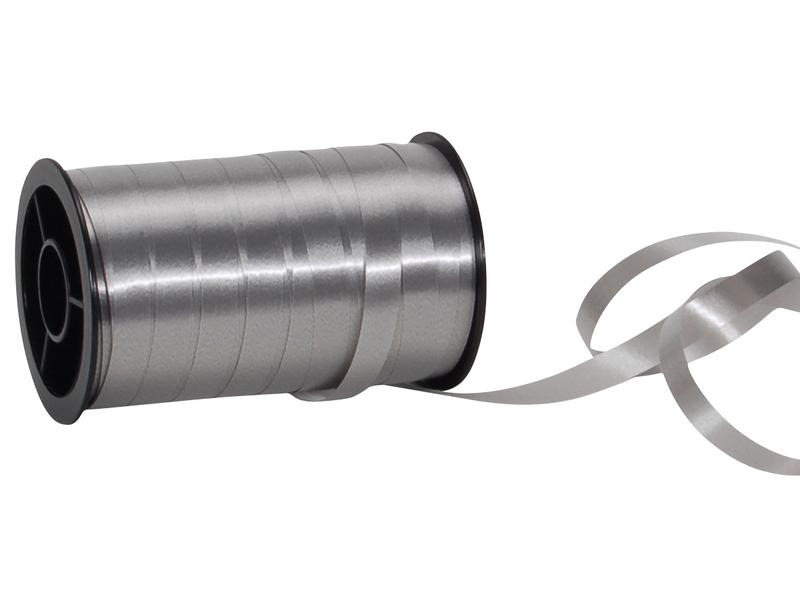 Spyk Geschenkband Poly Glatt 7 mm x 20 m, Silber