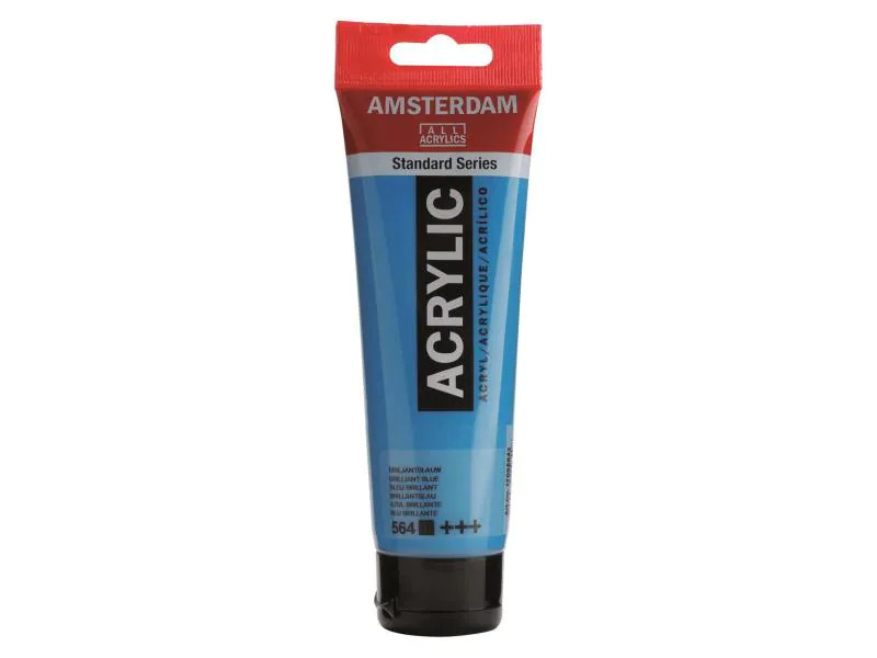 Amsterdam Acrylfarbe Standard 564 Brillantblau deckend, 120 ml