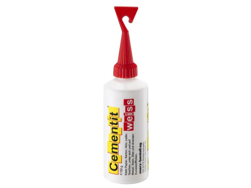 Cementit Bastelkleber 50 g Weiss mit Spachtel