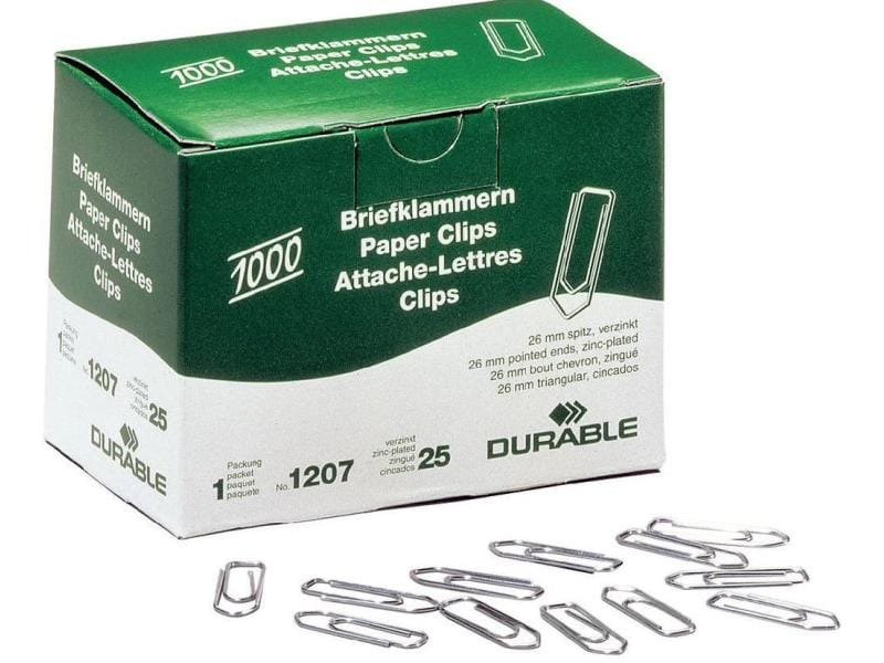 DURABLE Büroklammer 26 mm 1000 Stück