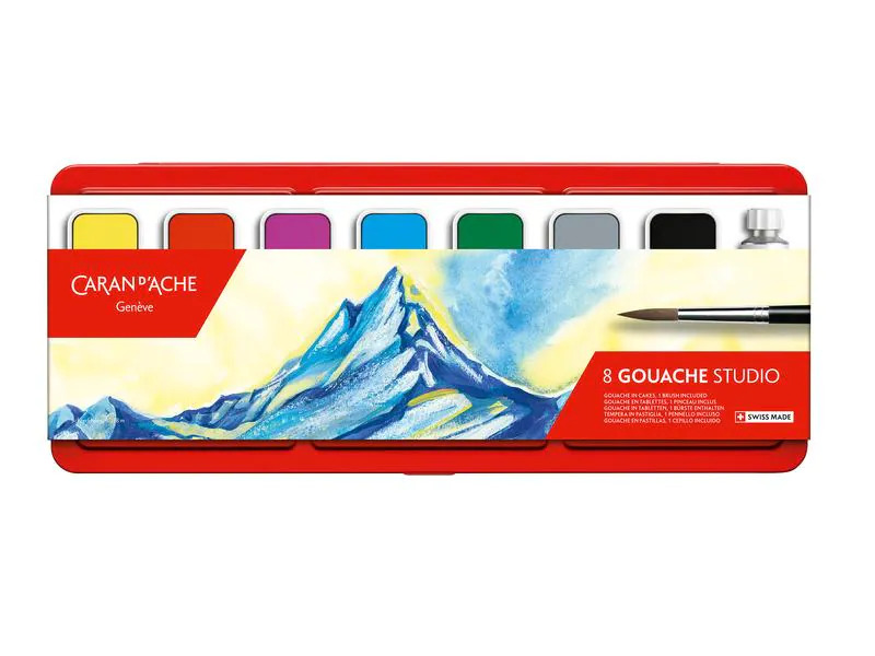 Caran d'Ache Wasserfarbe Gouache Studio 9-teilig
