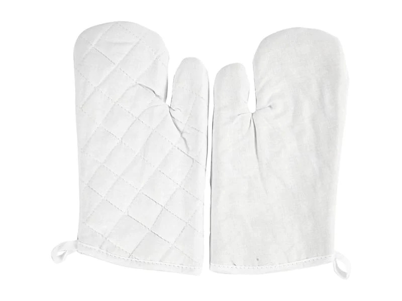 Creativ Company Grillhandschuh 18 x 28 cm 2 Stück, Weiss