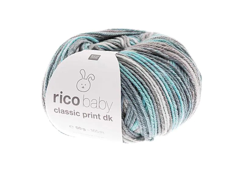 Rico Design Wolle Baby Classic Print dk 50 g Mehrfarbig; Blau