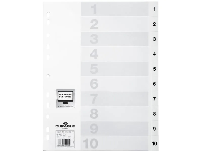 DURABLE Register A4 1-10, mit Indexblatt