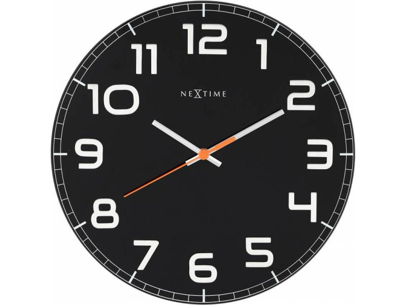 NeXtime Wanduhr Classy Round Ø 30 cm Schwarz