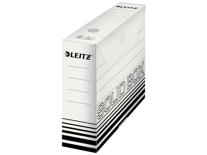 Leitz Archivschachtel Solid, 80 mm 10 Stück, Schwarz