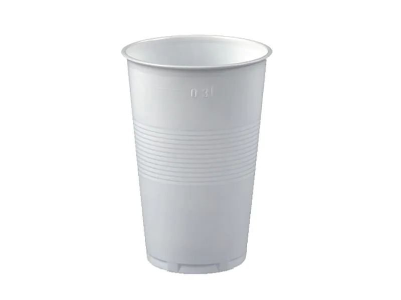 Papstar Einwegbecher 300 ml 100 Stück, Weiss