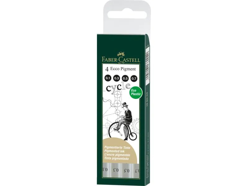 Faber-Castell Fineliner Ecco Pigment 4er Set