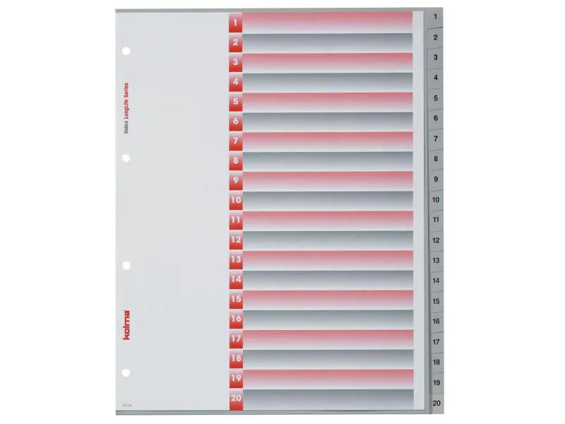 Kolma Register A4 XL LongLife 1-20