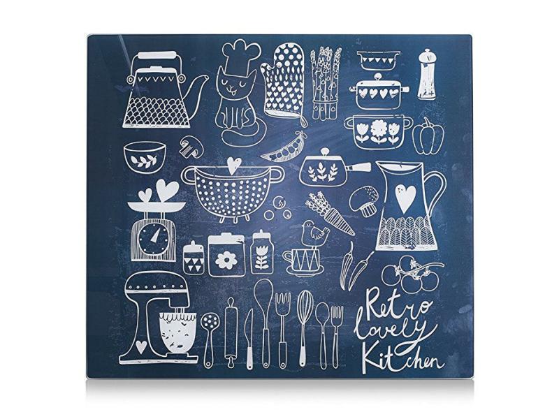 Zeller Present Herdabdeckplatte Lovely Kitchen Schwarz