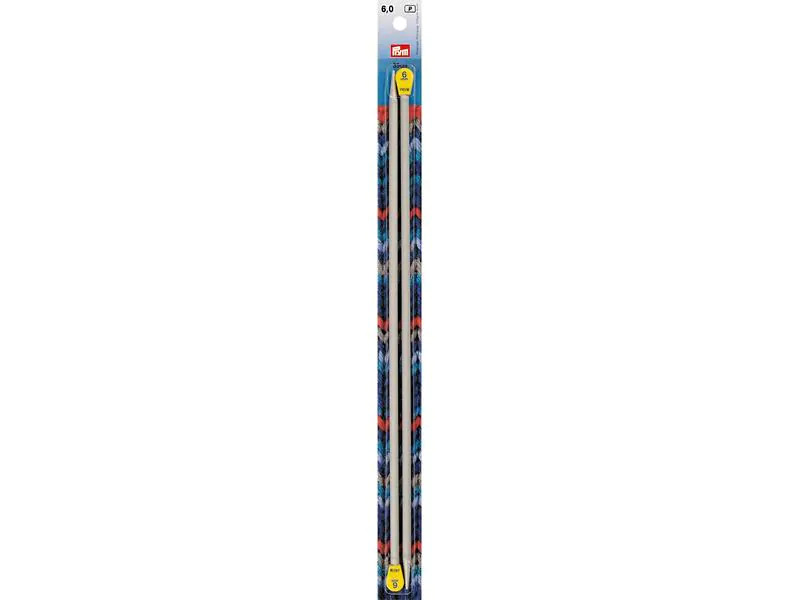 Prym Stricknadeln 6.00 mm, Alu, 2 Stück, Grau