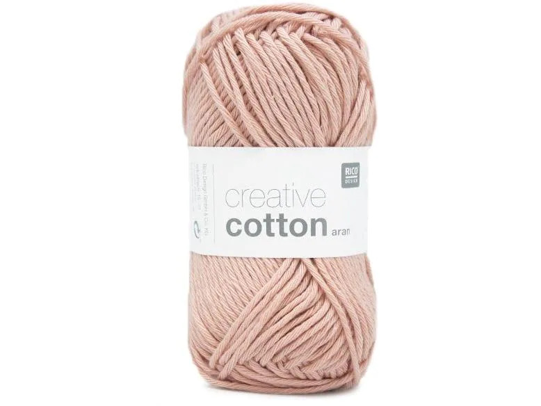 Rico Design Wolle Creative Cotton Aran 50 g, Altrosa