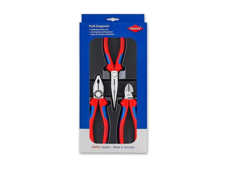 Knipex Zangen-Set 3-teilig, vollverchromt
