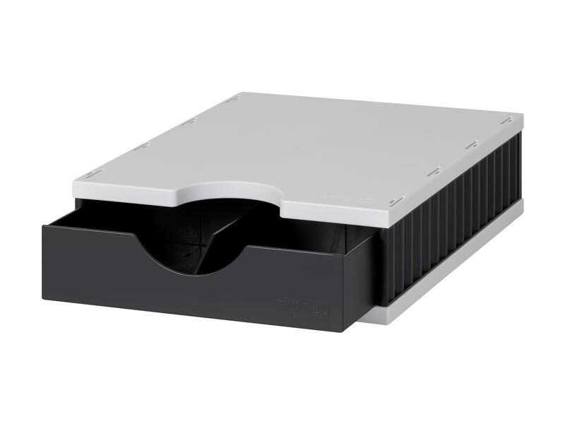 Styro Schubladenbox Styrodoc Uno Schwarz/Grau