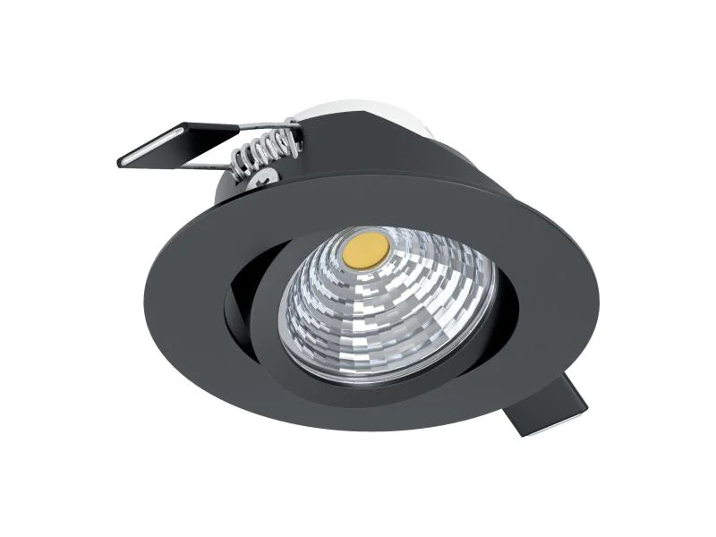EGLO Leuchten Einbauspot Saliceto 1 Rund 1x 6 W 2700 K, Schwarz