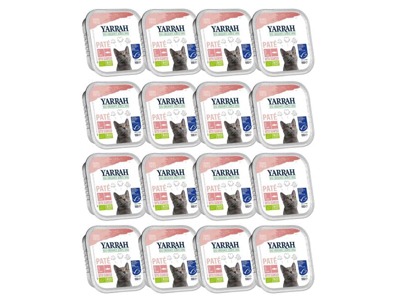 Yarrah Bio-Nassfutter Paté mit Huhn und Truthahn, 16 x 100 g