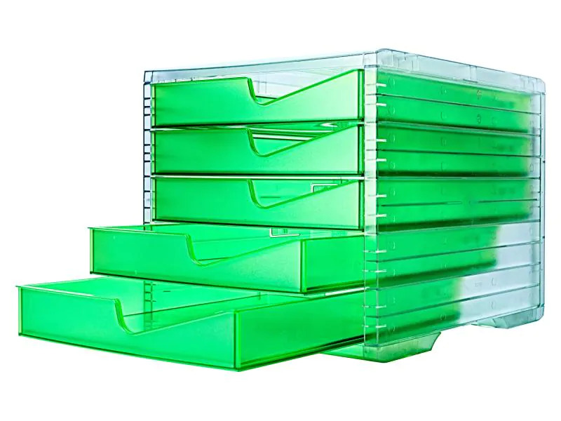 Styro Schubladenbox Swingbox NEONline Grün