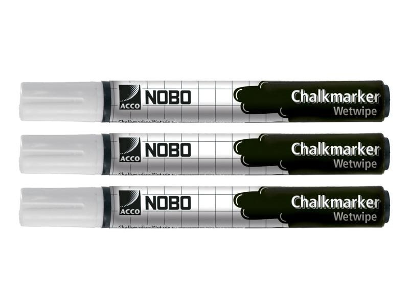 Nobo Whiteboard-Marker 3 Stück Weiss