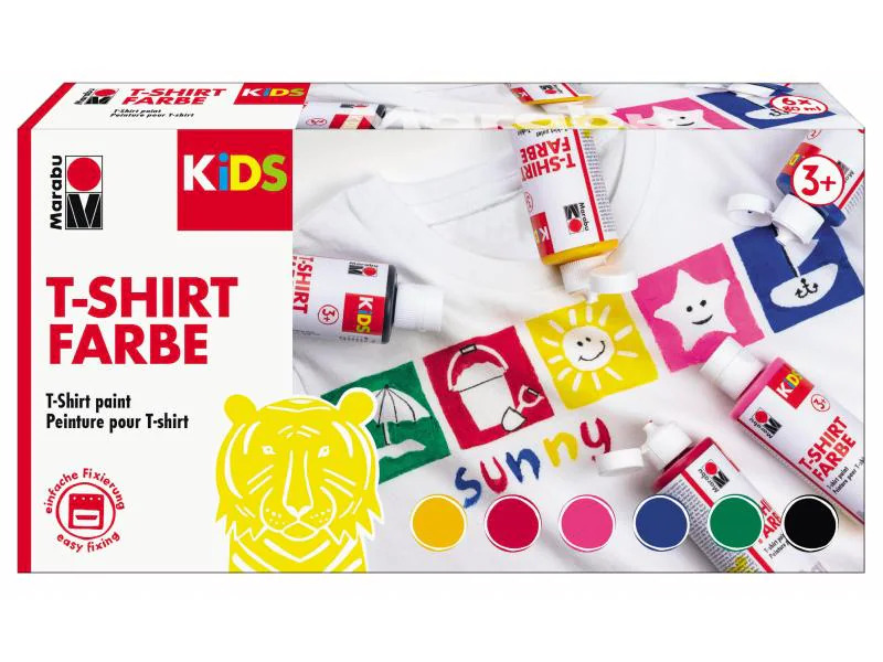 Marabu Textilfarbe 80 ml 6 Farben