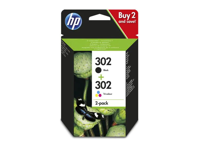 HP Combopack Nr. 302 (Tinte X4D37AE) C/M/Y/BK