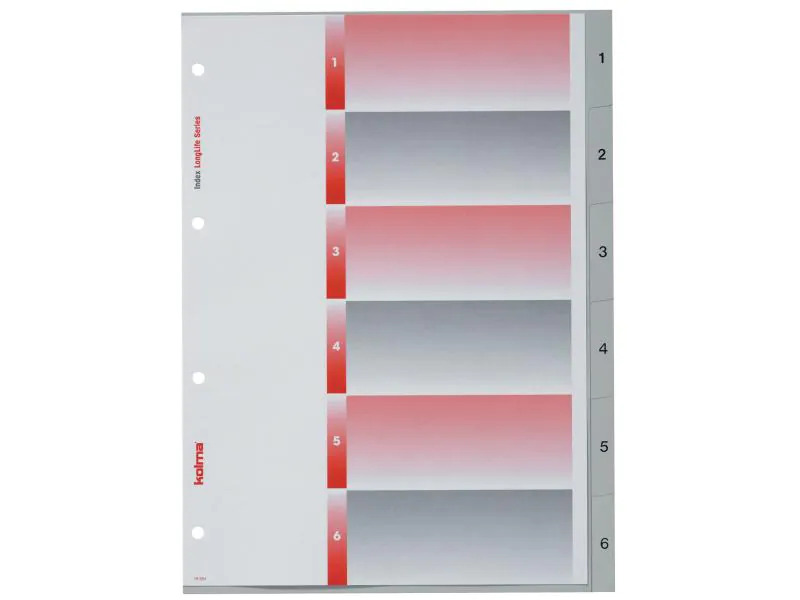 Kolma Register A4 LongLife 1-6