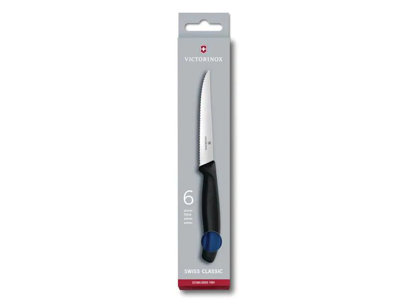 Victorinox Steakmesser Swiss Classic 6 Stück, Blau